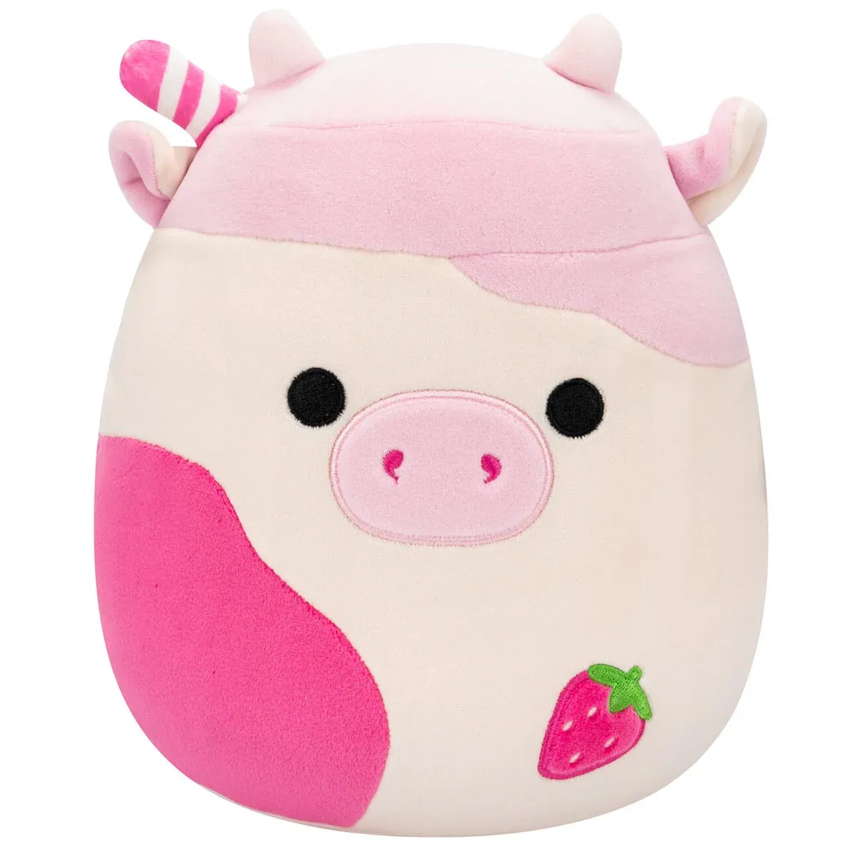 Pink strawberry cow Squishmallow plush toy